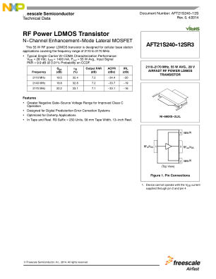 AFT21S240-12S datasheet cover page