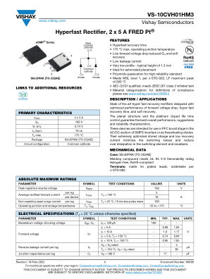 VS-10CVH01HM3 数据手册首页
