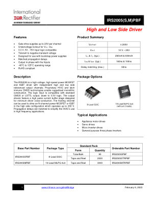 IRS2005S-M datasheet cover page