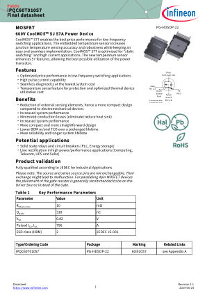 IPQC60T010S7 datasheet cover page