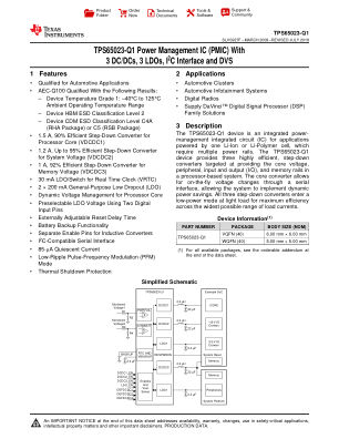 TPS65023-Q1 数据手册首页