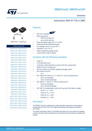 SM30T7-5CAY datasheet cover page