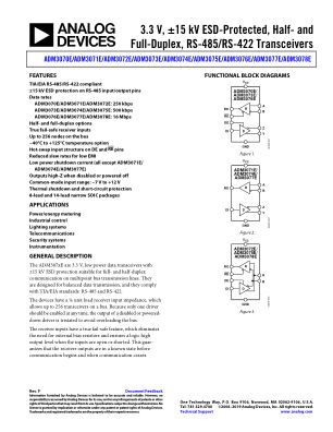 ADM3070E datasheet cover page