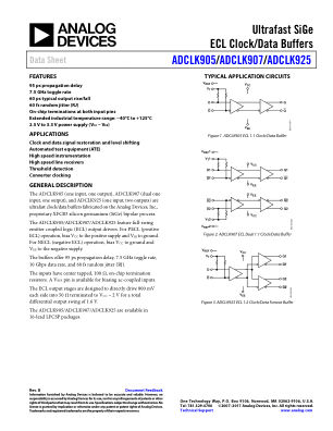 ADCLK905 datasheet cover page