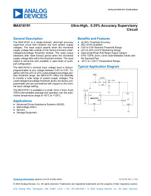 MAX16191 datasheet cover page