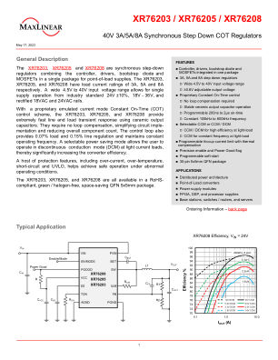 XR76203 datasheet cover page