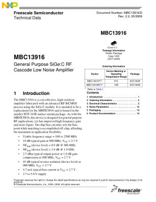 MBC13916 数据手册首页