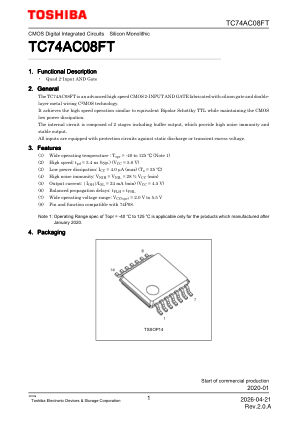 TC74AC08FT datasheet cover page