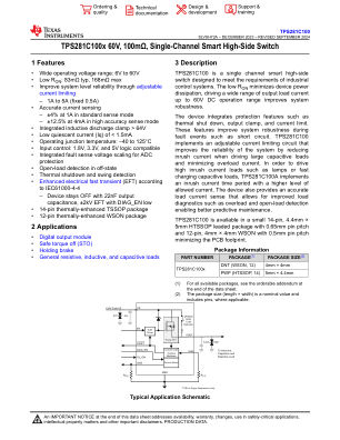 TPS281C100 datasheet cover page