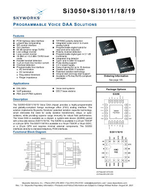 SI3050-E1-FMR datasheet cover page