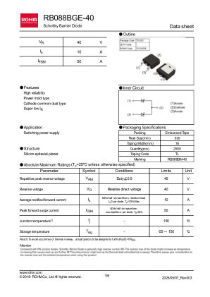 RB088BGE-40 数据手册首页
