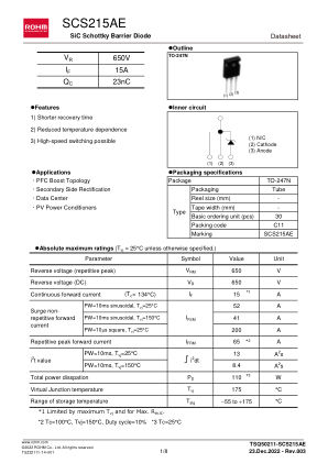 SCS215AE 数据手册首页