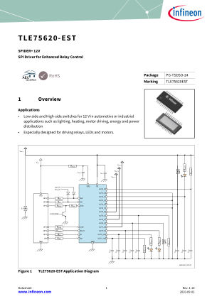 TLE75620-EST datasheet cover page
