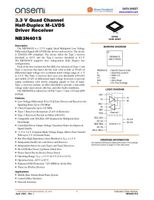 NB3N401S datasheet cover page