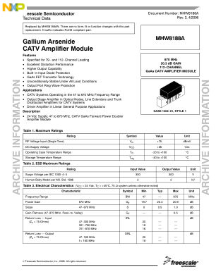 MHW8188A datasheet cover page
