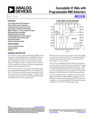 ADL5336 datasheet cover page