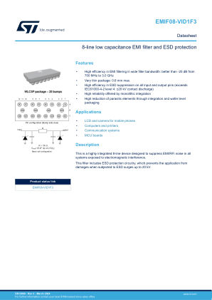 EMIF08-VID1F3 datasheet cover page