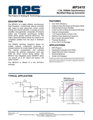 MP3410 datasheet cover page