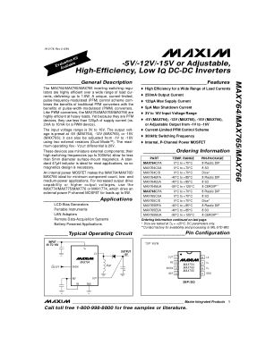MAX764-MAX766 数据手册首页