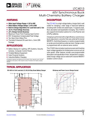 LTC4013 datasheet cover page