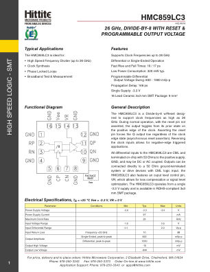 HMC859 datasheet cover page