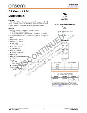 LC898229XI 数据手册首页