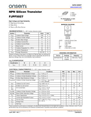 FJPF5027 数据手册首页