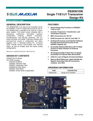 DS26521DK datasheet cover page