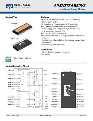 AIM7DT3AB60V3 datasheet cover page