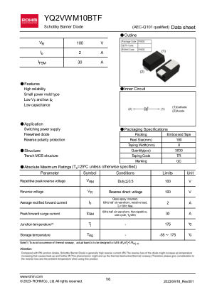 YQ2VWM10BTF 数据手册首页