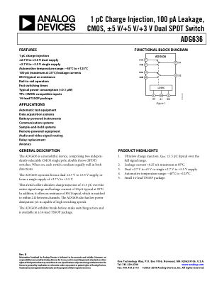 ADG636 datasheet cover page