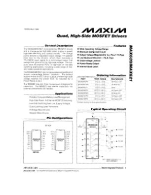 MAX620-MAX621 datasheet cover page