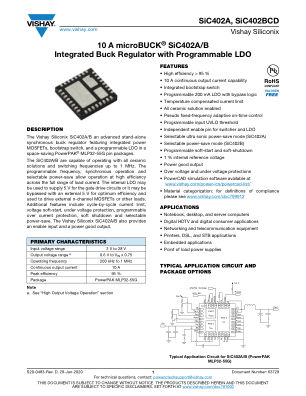 SIC402ABCD 数据手册首页