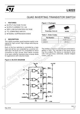 L9222 datasheet cover page