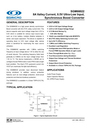 SGM66022 datasheet cover page