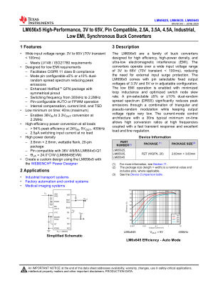 LM65645 datasheet cover page