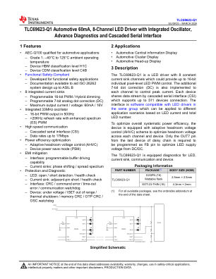TLC69623-Q1 datasheet cover page