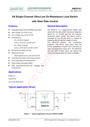 AW35141 datasheet cover page