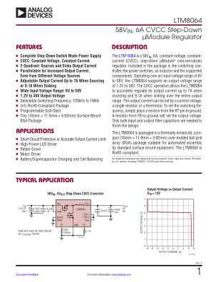 LTM8064 datasheet cover page