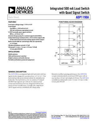 ADP1190A 数据手册首页