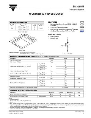SI7308DN datasheet cover page