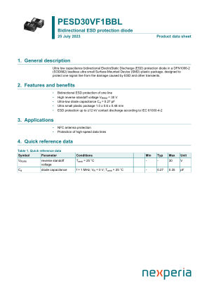 PESD30VF1BBLYL datasheet cover page