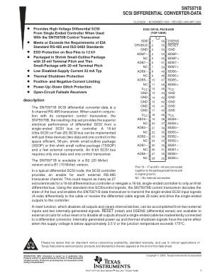 SN75971B datasheet cover page