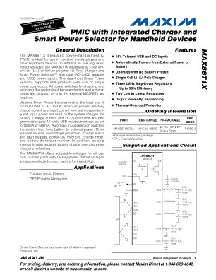 MAX8671X datasheet cover page
