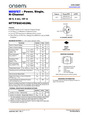 NTTFS5C453NL datasheet cover page
