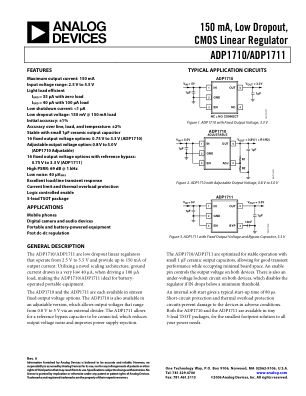 ADP1710 datasheet cover page