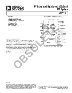 AD7339 datasheet cover page