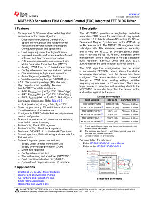 MCF8315D datasheet cover page