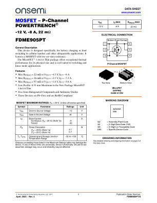 FDME905PT 数据手册首页
