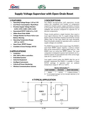RS803 datasheet cover page
